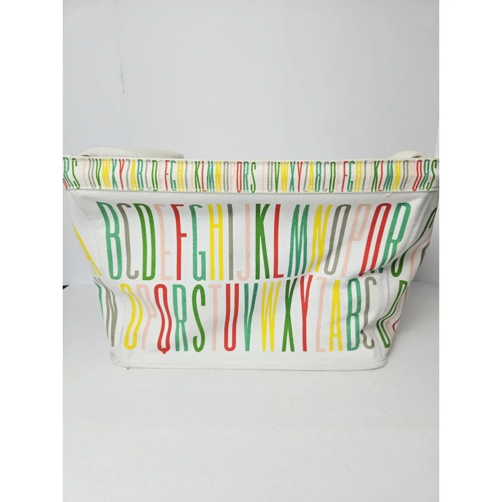 New Kate Spade Canvas Bin Organize school w/ tags‎ Alphabet teacher